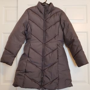 Via Spiga Long Puffer Coat, Gray